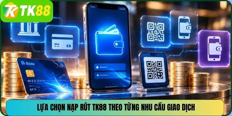 Lựa chọn nạp rút TK88 theo từng nhu cầu giao dịch