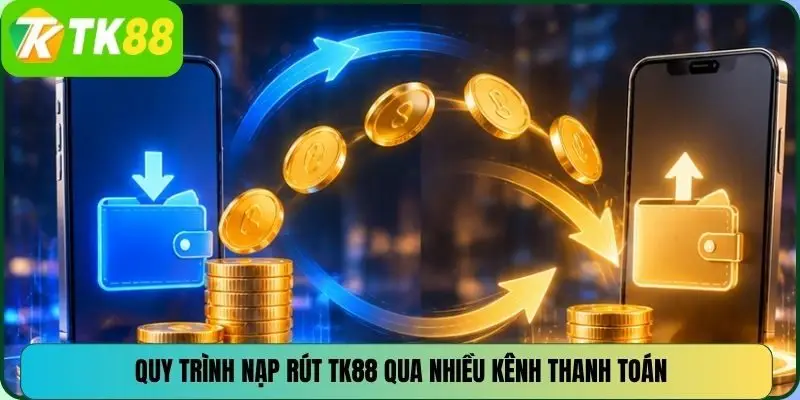 Quy trình nạp rút TK88 qua nhiều kênh thanh toán