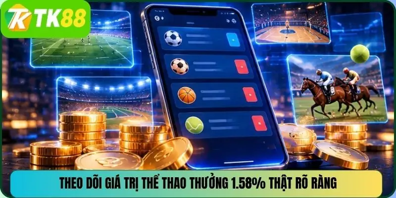 Theo dõi giá trị thể thao thưởng 1.58% thật rõ ràng